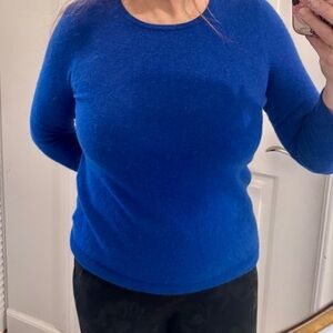 Talbots Royal Blue Crewneck Cashmere Sweater